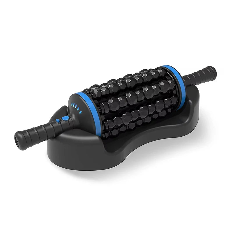 Cordless 360 Rolling Percussive Massage Roller – Electric Deep Tissue Stick
