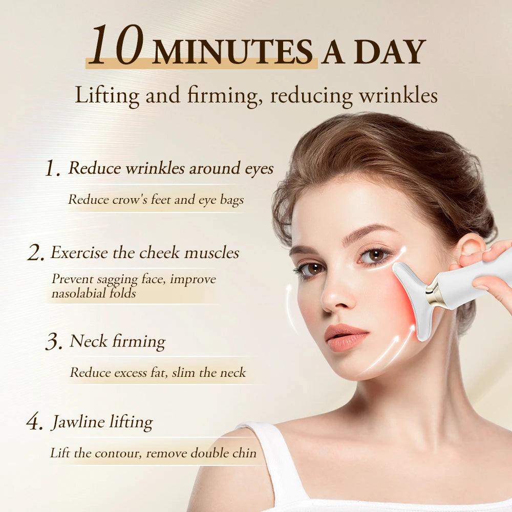 Lifting face at home by 10 minutes day microcurrent facial 
