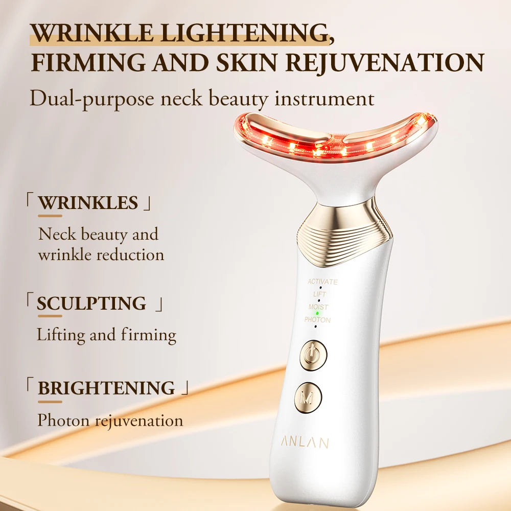 Neck wrinkle reduction face lifting and firming photon rejuvenation 