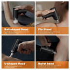 Mini massage gun with 4 different heads 