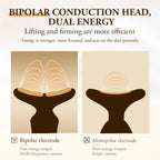 Bipolar conduction head for lifting and tightening skin 