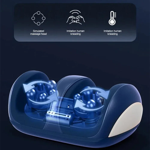 8D biomimetic Shiatsu kneading nodes targeting foot arch and heel tension⁠