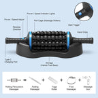 Diagram showing roll cage hand grips start trigger reverse direction button speed adjustment and hands-free base